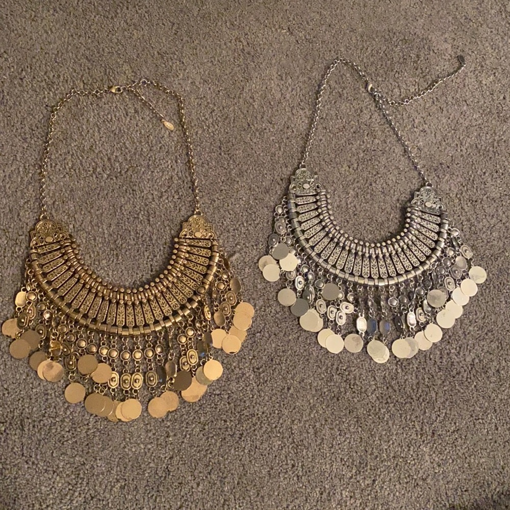 Silver and gold necklace